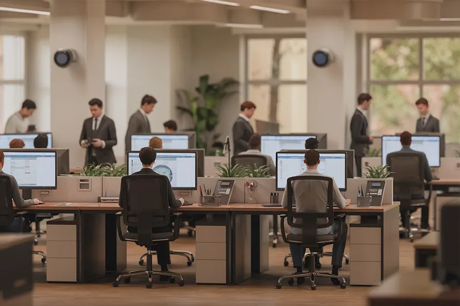 Solusi perkantoran skenario graphic 05 indoor building